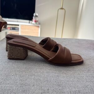Brown Women's Block Heel Sandals